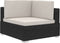 vidaXL - Hoekbanken - 2 - st - met - kussens - poly - rattan - zwart