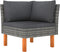 vidaXL - Hoekbanken - 2 - st - poly - rattan - en - massief - eucalyptushout