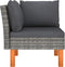 vidaXL - Hoekbanken - 2 - st - poly - rattan - en - massief - eucalyptushout