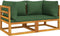 vidaXL - Hoekbanken - 2 - st - sectioneel - met - kussens - acaciahout - groen