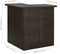 vidaXL - Hoekbartafel - 100x50x105 - cm - poly - rattan - bruin