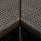 vidaXL - Hoekbartafel - 100x50x105 - cm - poly - rattan - bruin