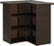 vidaXL - Hoekbartafel - 100x50x105 - cm - poly - rattan - bruin