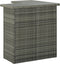 vidaXL - Hoekbartafel - 100x50x105 - cm - poly - rattan - grijs