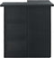 vidaXL - Hoekbartafel - 100x50x105 - cm - poly - rattan - zwart