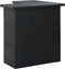 vidaXL - Hoekbartafel - 100x50x105 - cm - poly - rattan - zwart