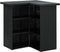 vidaXL - Hoekbartafel - 100x50x105 - cm - poly - rattan - zwart
