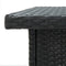 vidaXL - Hoekbartafel - 100x50x105 - cm - poly - rattan - zwart