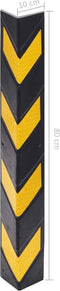 vidaXL Hoekbeschermers reflecterend 80 cm rubber 10 st