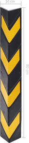 vidaXL Hoekbeschermers reflecterend 80 cm rubber 5 st