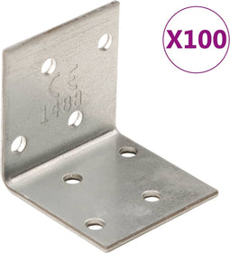 vidaXL-Hoekbeugels-100-stuks-2-mm-40x40x40-mm-gegalvaniseerd-staal