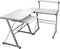 vidaXL - Hoekbureau - 132x112x99 - cm - bewerkt - hout - wit