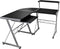 vidaXL - Hoekbureau - 132x112x99 - cm - bewerkt - hout - zwart