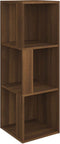 vidaXL - Hoekkast - 33x33x100 - cm - bewerkt - hout - bruin - eikenkleur