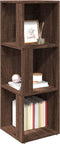 vidaXL - Hoekkast - 33x33x100 - cm - bewerkt - hout - bruin - eikenkleur