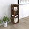 vidaXL - Hoekkast - 33x33x100 - cm - bewerkt - hout - bruin - eikenkleur