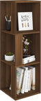 vidaXL - Hoekkast - 33x33x100 - cm - bewerkt - hout - bruin - eikenkleur