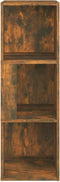 vidaXL - Hoekkast - 33x33x100 - cm - bewerkt - hout - gerookt - eikenkleurig