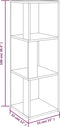 vidaXL - Hoekkast - 33x33x100 - cm - bewerkt - hout - gerookt - eikenkleurig