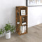 vidaXL - Hoekkast - 33x33x100 - cm - bewerkt - hout - gerookt - eikenkleurig