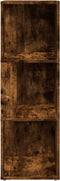 vidaXL - Hoekkast - 33x33x100 - cm - bewerkt - hout - gerookt - eikenkleurig