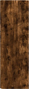 vidaXL - Hoekkast - 33x33x100 - cm - bewerkt - hout - gerookt - eikenkleurig