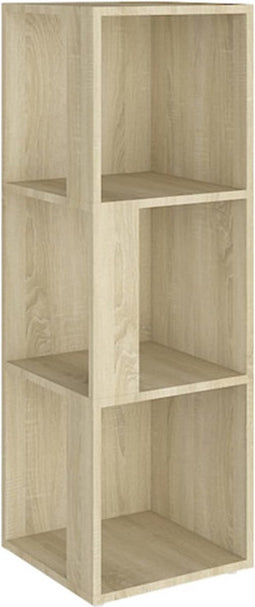 vidaXL - Hoekkast - 33x33x100 - cm - spaanplaat - sonoma - eikenkleurig