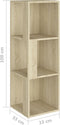 vidaXL - Hoekkast - 33x33x100 - cm - spaanplaat - sonoma - eikenkleurig