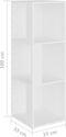 vidaXL - Hoekkast - 33x33x100 - cm - spaanplaat - wit