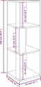 vidaXL - Hoekkast - 33x33x100 - cm - spaanplaat - wit