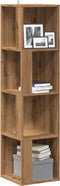 vidaXL - Hoekkast - 33x33x132 - cm - bewerkt - hout - artisanaal - eikenkleur