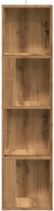 vidaXL - Hoekkast - 33x33x132 - cm - bewerkt - hout - artisanaal - eikenkleur