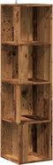 vidaXL - Hoekkast - 33x33x132 - cm - bewerkt - hout - oud - houtkleurig