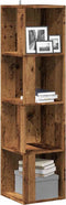 vidaXL - Hoekkast - 33x33x132 - cm - bewerkt - hout - oud - houtkleurig