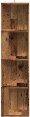 vidaXL - Hoekkast - 33x33x132 - cm - bewerkt - hout - oud - houtkleurig