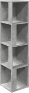 vidaXL - Hoekkast - 33x33x132 - cm - spaanplaat - betongrijs