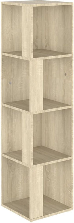vidaXL - Hoekkast - 33x33x132 - cm - spaanplaat - sonoma - eikenkleurig