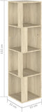 vidaXL - Hoekkast - 33x33x132 - cm - spaanplaat - sonoma - eikenkleurig