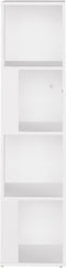 vidaXL - Hoekkast - 33x33x132 - cm - spaanplaat - wit