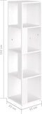 vidaXL - Hoekkast - 33x33x132 - cm - spaanplaat - wit