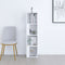vidaXL - Hoekkast - 33x33x132 - cm - spaanplaat - wit