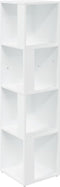 vidaXL - Hoekkast - 33x33x132 - cm - spaanplaat - wit