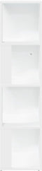 vidaXL - Hoekkast - 33x33x132 - cm - spaanplaat - wit