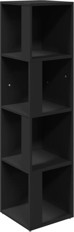 vidaXL - Hoekkast - 33x33x132 - cm - spaanplaat - zwart