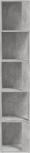 vidaXL - Hoekkast - 33x33x164,5 - cm - bewerkt - hout - betongrijs