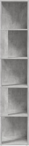 vidaXL - Hoekkast - 33x33x164,5 - cm - bewerkt - hout - betongrijs