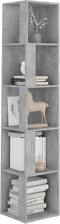 vidaXL - Hoekkast - 33x33x164,5 - cm - bewerkt - hout - betongrijs