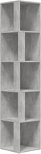 vidaXL - Hoekkast - 33x33x164,5 - cm - bewerkt - hout - betongrijs