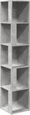 vidaXL - Hoekkast - 33x33x164,5 - cm - bewerkt - hout - betongrijs
