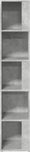 vidaXL - Hoekkast - 33x33x164,5 - cm - bewerkt - hout - betongrijs